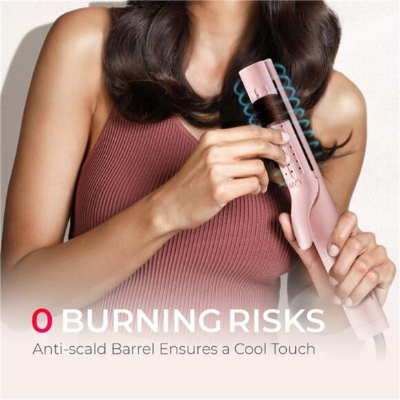 Airflow Curling Iron for Lasting Curls - Ceramic Flat Iron Hair Straightener - Picture 4 of 7